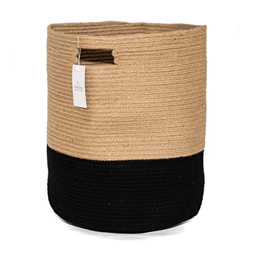 Woven Rope Storage Basket | 19" Tall Jute Basket for Blankets, Kids Toys, & Baby Nursery Clothes | Designed by Chloe and Cotton