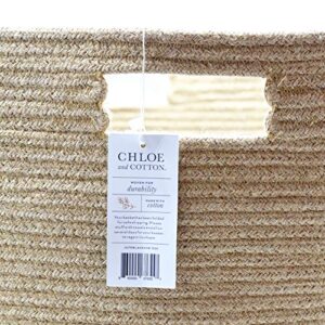 Woven Rope Storage Basket | 19" Tall Jute Basket for Blankets, Kids Toys, & Baby Nursery Clothes | Designed by Chloe and Cotton