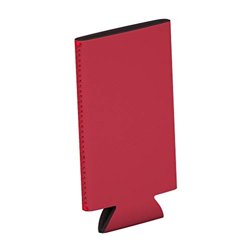 TahoeBay Slim Can Coolers - Blank Neoprene Beer Sleeves (Red)