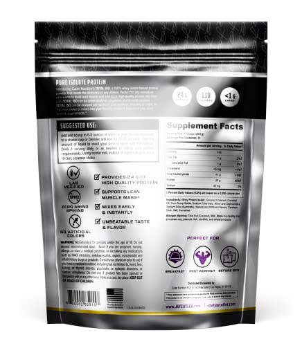 Total ISO Whey Isolate Protein Powder: Best Tasting Whey Protein Shake Featuring 100% Whey Protein Isolate, Perfect Post Workout Protein Powder Mix and Meal Replacement Drink, Cinna Cereal, 2 Pounds