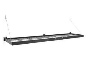 newage products pro series black 2 ft. x 8 ft. wall mounted steel shelf, garage overheads, 40406
