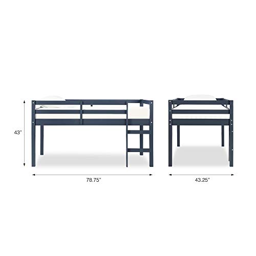 DHP Milton Junior Twin Loft Bed, Blue