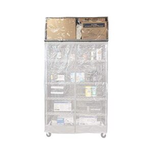 storage shelving top cover, extend coverage for items on top of your 5-shelf unit 48" wx18 dx18 h easy view one side see through panel (top cover only)…