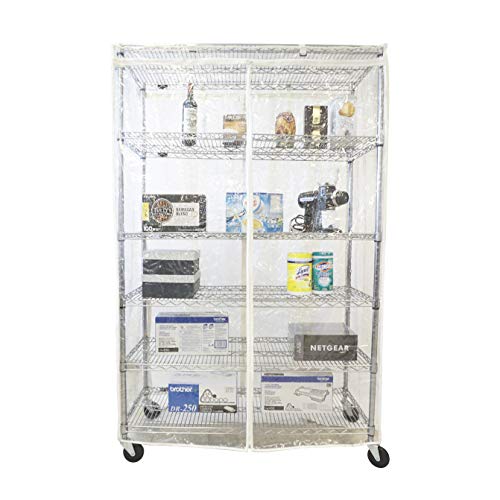 Formosa Covers Storage Shelving Unit Cover See Through PVC, fits Racks 36" Wx18 Dx72 H All Clear PVC, Cover Only