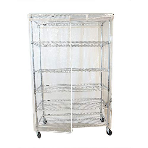 Formosa Covers Storage Shelving Unit Cover See Through PVC, fits Racks 36" Wx18 Dx72 H All Clear PVC, Cover Only