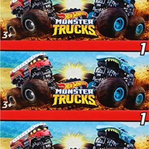 Hot Wheels Monster Trucks Mini Mystery Trucks with Key Launcher (Assorted Series) Blind Box Gift Set Party Bundle - 3 Pack