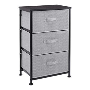 amazon basics fabric 3-drawer storage organizer unit for closet, black