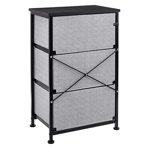 Amazon Basics Fabric 3-Drawer Storage Organizer Unit for Closet, Black