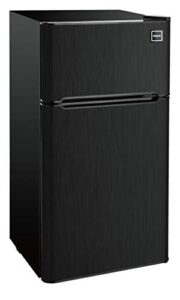 rca rfr469 2 door refrigerator/freezer, 4.6 cu ft, black stainless steel, gunmetal