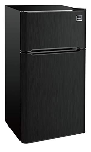 RCA RFR469 2 Door Refrigerator/Freezer, 4.6 cu ft, Black Stainless Steel, Gunmetal