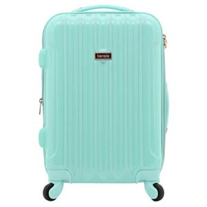 kensie women's alma hardside spinner luggage, expandable, opal, carry-on 20-inch
