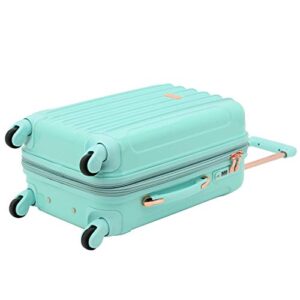 kensie Women's Alma Hardside Spinner Luggage, Expandable, Opal, Carry-On 20-Inch