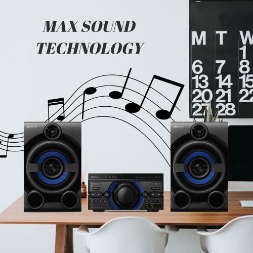 Sony Bluetooth Stereo Shelf System for Home, HiFi Sound System with USB, FM Radio, Audio in, TV Music Home Stereo System for Home, Speaker System with Remote Control