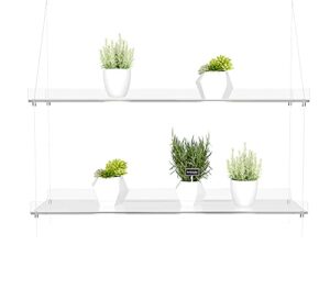 mykunzite hanging window plant shelves (20"x6"x34", 2 shelves)