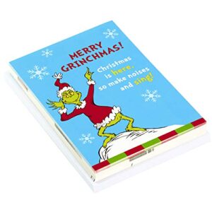 Hallmark Image Arts Boxed Christmas Cards Assortment, Classic Grinch (4 Designs, 24 Christmas Cards with Envelopes)