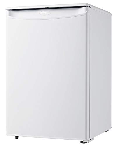 Danby Designer DAR026A1WDD-6 2.6 Cu.Ft. Mini Fridge, Compact Refrigerator for Bedroom, Office, bar, countertop, E-Star Rated in White