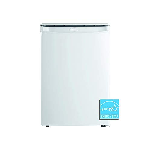 Danby Designer DAR026A1WDD-6 2.6 Cu.Ft. Mini Fridge, Compact Refrigerator for Bedroom, Office, bar, countertop, E-Star Rated in White