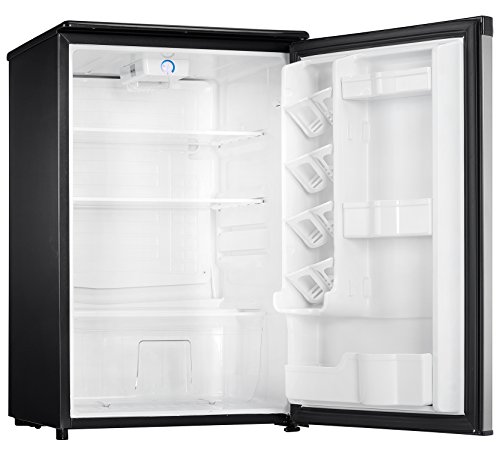 Danby DAR044A4BSLDD-6 4.4 Cu.Ft. Mini Fridge, Compact All Refrigerator for Bedroom, Living Room, Bar, Dorm, Kitchen-in Stainless Steel Look, Stainless