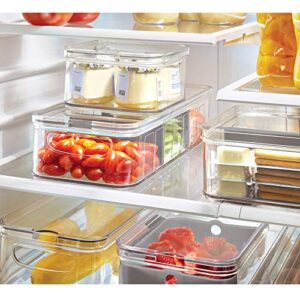 iDesign Recycled Plastic Crisp Large Divided Fruit and Vegetable Storage with Easy to Grip Integrated Handles Designed to Keep Food Fresh Longer, 14. 82" x 6. 32" x 3. 76"