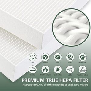 HPA200 HEPA Filter Replacement Compatible with Honeywell HPA200 HRF-ARVP200 Series Air Purifier HPA200, HPA201, HA202, HPA204, HPA250, HPA5200, 2 HEPA R and 4 Precut Carbon Pre-Filters A