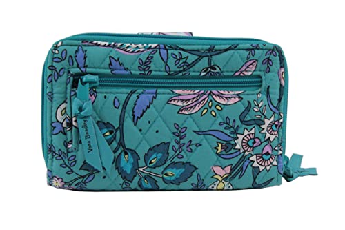 Vera Bradley Cotton RFID Turnlock Wallet, Peacock Garden