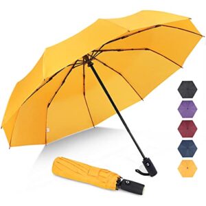 zomake compact travel umbrella,10 ribs windproof folding umbrella, automatic small umbrellas for rain