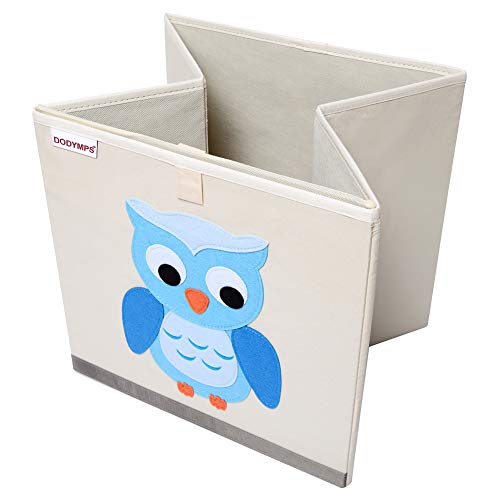 DODYMPS Foldable Animal Toy Storage Bins/Cube/Box/Chest/Organizer for Kids & Nursery, 13 inch (Owl)