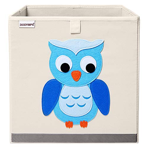 DODYMPS Foldable Animal Toy Storage Bins/Cube/Box/Chest/Organizer for Kids & Nursery, 13 inch (Owl)