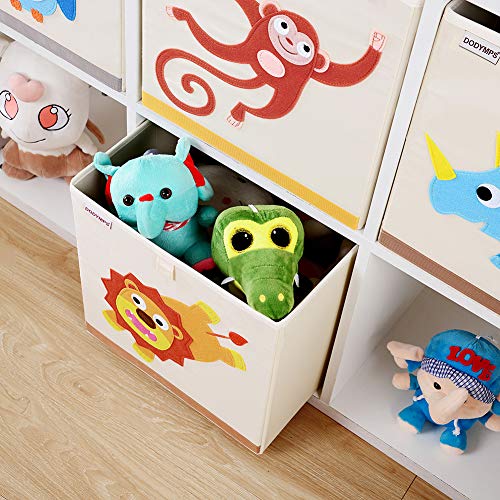 DODYMPS Foldable Animal Toy Storage Bins/Cube/Box/Chest/Organizer for Kids & Nursery, 13 inch (Owl)