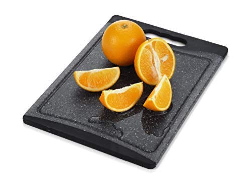 Home & Kitchen Essentials Cutting Boards. Reversible, Marble Granite Gray, BPA Free, Dishwasher Safe, Easy-Grip Handle and Non-Porous with Juice Grooves (Extra Large)