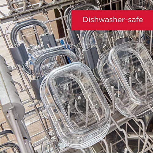 Rubbermaid Brilliance BPA Free Food Storage Containers with Lids, Airtight, for Lunch, Meal Prep, and Leftovers, Set of 7