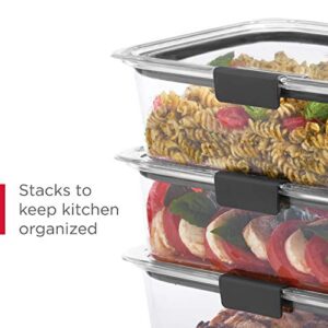 Rubbermaid Brilliance BPA Free Food Storage Containers with Lids, Airtight, for Lunch, Meal Prep, and Leftovers, Set of 7