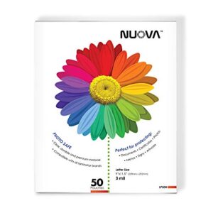 nuova lp50h thermal laminating pouches 9 x 11.5 inches, letter size, 50-sheets (3-mil)