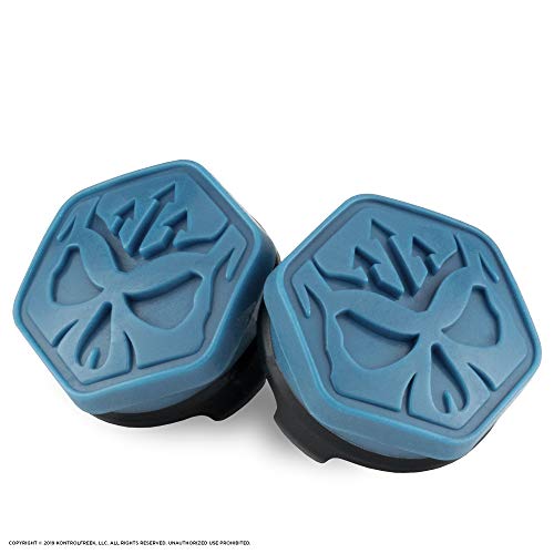 KontrolFreek Call of Duty Modern Warfare Performance Thumbsticks for PlayStation 4 (PS4) | 2 Mid-Rise, Convex | Blue/Black