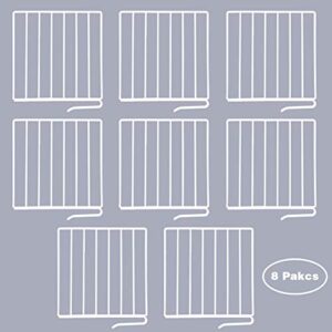 Shelf Dividers Closet Shelf Dividers Closet Wire Shelf Dividers Wire Closet Shelf Dividers Separator Steel Organizers Closet Organizer in Cabinets Kitchen Office (8 Packs) (White Shelf Dividers)