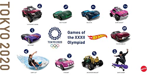 Hot Wheels Tokyo 2020 Olympics 10 Castings In 1 Pack Features 1:64 Scale Cars With Popular Sports Themes Treasure Hunt Car Collectible Ages 3 And Older