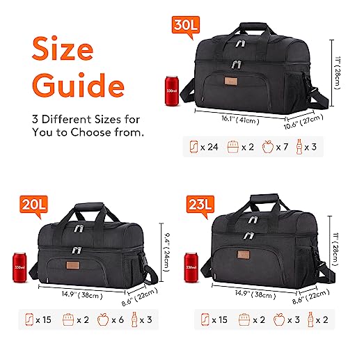 Lifewit Large Cooler Bag 27/32/48 Cans Insulated Lunch Bag Lightweight Portable Cool Bag Double Layer for Picnic, Beach, Work, Trip