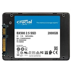 Crucial BX500 2TB 3D NAND SATA 2.5-Inch Internal SSD, up to 540MB/s - CT2000BX500SSD1