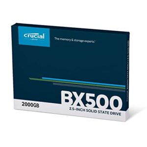 Crucial BX500 2TB 3D NAND SATA 2.5-Inch Internal SSD, up to 540MB/s - CT2000BX500SSD1