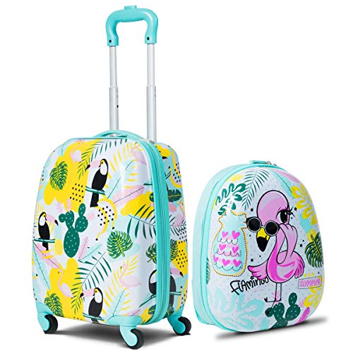 HONEY JOY 2 Pcs Kids Carry On Luggage