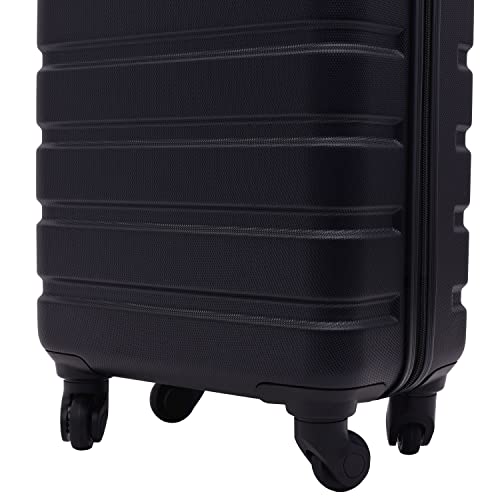 Wrangler Hardside Spinner Luggage, Black, Carry-On 20-Inch