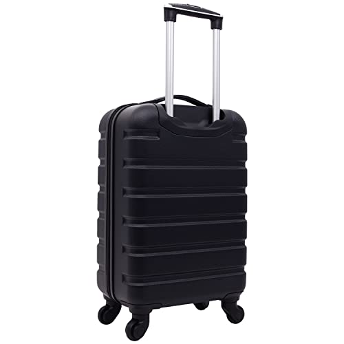 Wrangler Hardside Spinner Luggage, Black, Carry-On 20-Inch