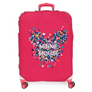 Disney Kids' Minnie Medium Suitcase Cover, Fuchsia, XXX