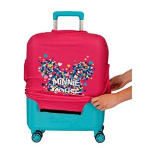 Disney Kids' Minnie Medium Suitcase Cover, Fuchsia, XXX