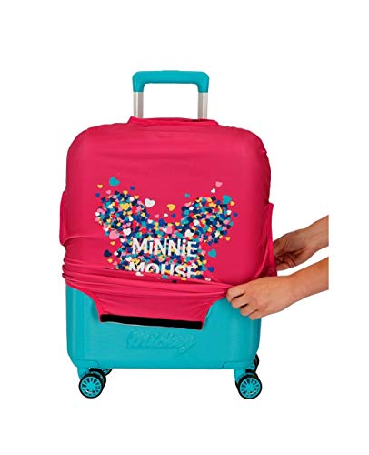 Disney Kids' Minnie Medium Suitcase Cover, Fuchsia, XXX