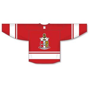 kappa alpha psi league hockey jersey medium red/white