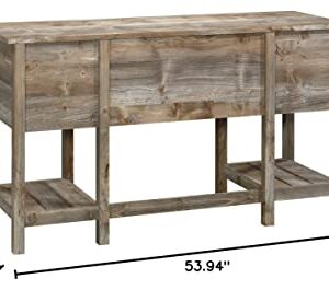 Sauder Granite Trace Desk, L: 53.94" x W: 19.45" x H: 29.76", Rustic Cedar Finish