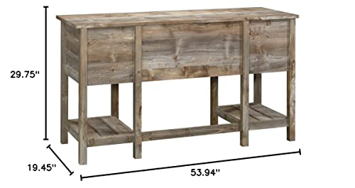 Sauder Granite Trace Desk, L: 53.94" x W: 19.45" x H: 29.76", Rustic Cedar Finish