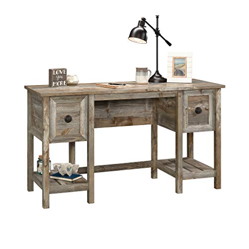 Sauder Granite Trace Desk, L: 53.94" x W: 19.45" x H: 29.76", Rustic Cedar Finish