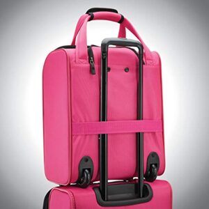 American Tourister 4 Kix Expandable Softside Luggage, Pink, Underseater